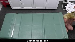 the doctor checks if this shy teen patient's pussy drips wet again before group bang