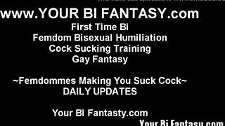 Femdom turns slave into pretty crossdressing woman