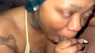 Curvy Ebony Stripper Bounces Big Black Cock Wants Facial Creampie