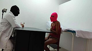 the doctor massages his patient sensually in hospital