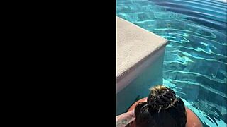 gf gives public deepthroat bj at costa rica infinity pool