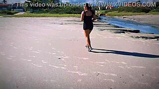 beach sweat fetish licks armpits pussy before doggystyle pounding