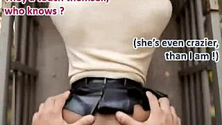 Genesis tempts in leather boots, teasing big tits outdoors day three