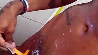 Skinny Brazilian Watches Porn And Jerks Monster Cock In Bathroom!