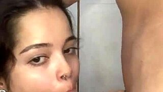 coverin debora prado's cute face with cum after deepthroat brazilian birthday fuck