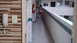 ruiva safada begs neighbor creampie her pussy while husband waits