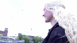 german scout picks up skinny blonde teen daruma rai for berlin outdoor casting fuck