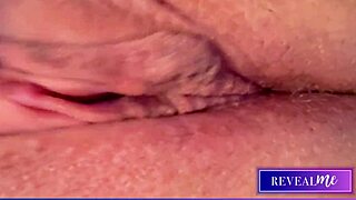 horny milf fingers tight pussy vibrates to squirt orgasm