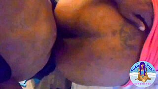 how's this ebony milf taking bbc bent over deep?