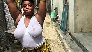 real outdoor naija homemade with my big natural tits