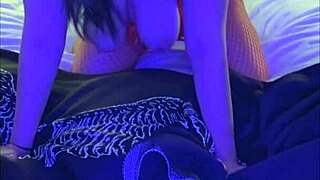 Fishnet Asian Slut's Pronebone To Sloppy Blowjob Fuck Fest