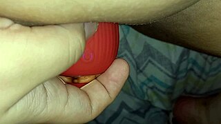 BIG CLIT VIBRATOR SUCKS MY HORNY WET PUSSY TEASING!