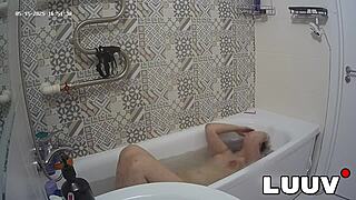 brunette vilika films her real shaving routine homemade voyeur style