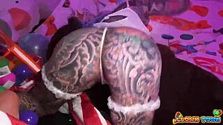 Tiger Lilly Bent Over for Nade Nasty's Creampie Pounding!