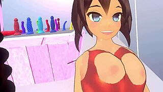 big tits vr solo dildo vibrator bead masturbation 😘