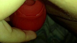 BIG CLIT VIBRATOR SUCKS MY HORNY WET PUSSY TEASING!