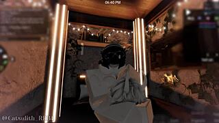 demon girl bent over doggystyle creampied after game tease