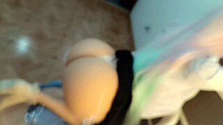 petite cosplay college girl's big ass takes my anal cum
