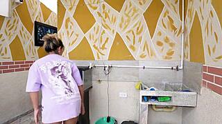 Draining neighbor's delicious milk hard after husband leaves sara films intense sucking