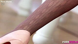 Bunny lesbians stuff snatches with toes