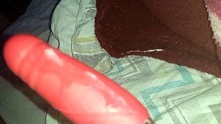 BIG CLIT VIBRATOR SUCKS MY HORNY WET PUSSY TEASING!