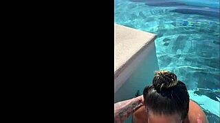 gf gives public deepthroat bj at costa rica infinity pool