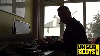 busty sub milf begs for ass destruction then tastes cum