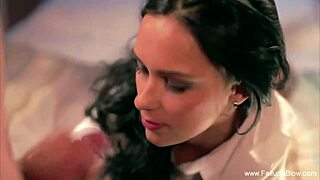 deep blowjob session ends in hot cumshot