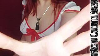 nurse latina checks your huge cock with dirty talk and toys