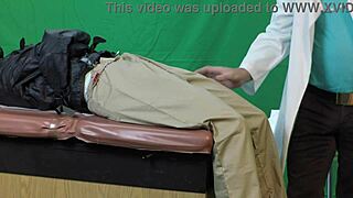 scarlett johnson chokes on cock during deep medical vag probe