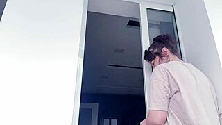 horny college geek coed fingers shaved clit pussy cums outside dirty talk