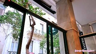 exciting shower sex splash with horny petite brunette pov athens vlog