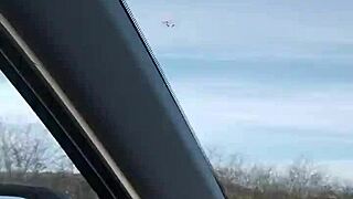 amateur housewife flashes tits going down public road