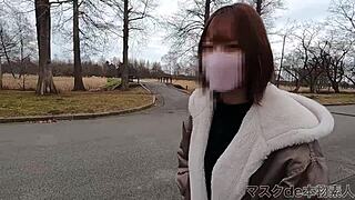 Ordinary College Girl with H-Cup Tits Blows Outdoors