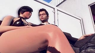 check out this rich 3d girlfriend getting hardcore anal fucked outdoors by friend with cumshot