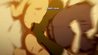 anime hentai doggystyle creampie with big tits bent over pussy fuck