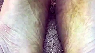 Barefoot Model's Sensory Feet In Sand Nature Fetish Display