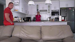 Stepdaughter begs daddy cum deep in ass after he catches her porn addiction