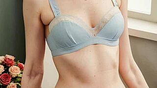 lingerie models flaunt flower panties