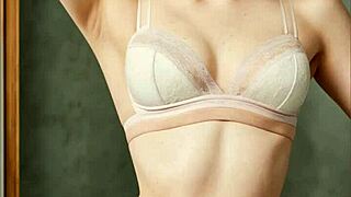 lingerie models flaunt flower panties