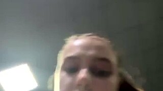 Horny Blonde BBW Fingers Wet Pussy And Fucks In Public Gym