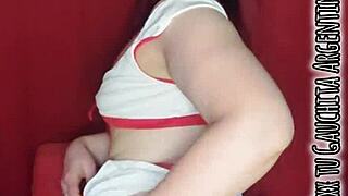 nurse latina checks your huge cock with dirty talk and toys