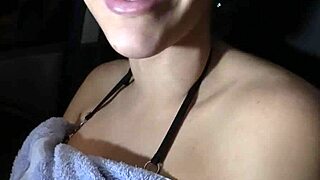Beach girl ditches condom during car ride