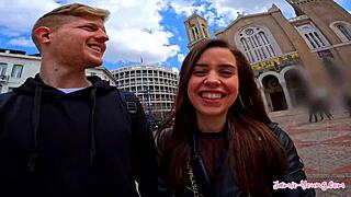 exciting shower sex splash with horny petite brunette pov athens vlog