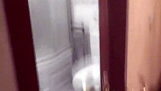 sexy mature frina showers big tits ass wet pussy roommate films close-up... bring towel!