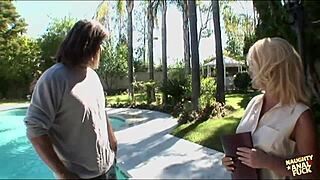 damn this bitch's huge clit and ass get drilled good!