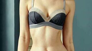 lingerie models flaunt flower panties