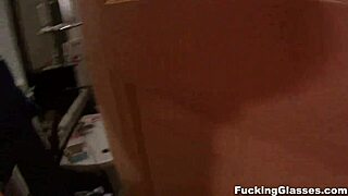 Skinny glasses teen Mya Dark fucks on piano