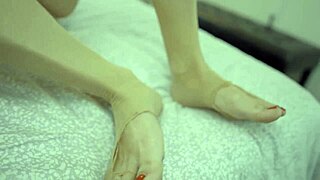 my sexy nylon feet need your cum all over them now