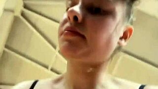 Cumming Hard In Public Gym With Fat Teen Tits Bouncing